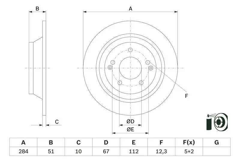 Féktárcsa - BOSCH (0986479H11)