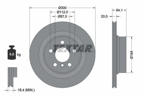 Tarcza Ham. Bmw T. 2/3/4 1,6-2,0 19- - TEXTAR (92326905)