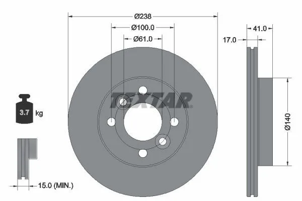 Tarcza Ham. Dacia P. Spring 20- - TEXTAR (92350903)
