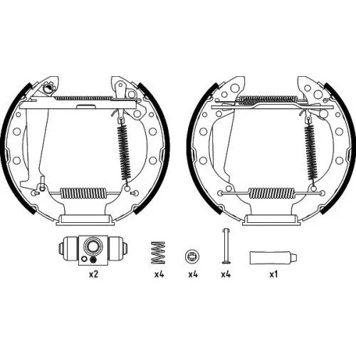 Zestaw Szczęk Ham. Skoda Citigo 1,0 11-19 Kpl. Z Cylinderkami - TEXTAR (84044710)