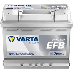 Akumulator 12V 60Ah/640A L-  242X175X190 Dynamic Efb - VARTA (560500064K262)