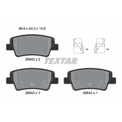 Klocki Ham. Hyundai T. Elantra/I20 1,6 20- - TEXTAR (2664201)