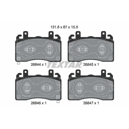 Klocki Ham. Alfa P. Tonale 1,3-1,5/1,6 D 22- - TEXTAR (2684401)