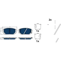 Klocki Ham. Kia P. Ev6 21- Electric Blue - TRW (GDB2495BTE)