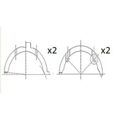 Panewki Dyst. Db 2.0/2.3/2.6/2.8/3.0/3.2 Std - FAI AutoParts (BT3011-STD)