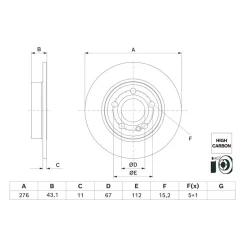 Tarcza Ham. Db T. C118/W177/W247 1,3-2,0 18- - BOSCH (0986479H60)