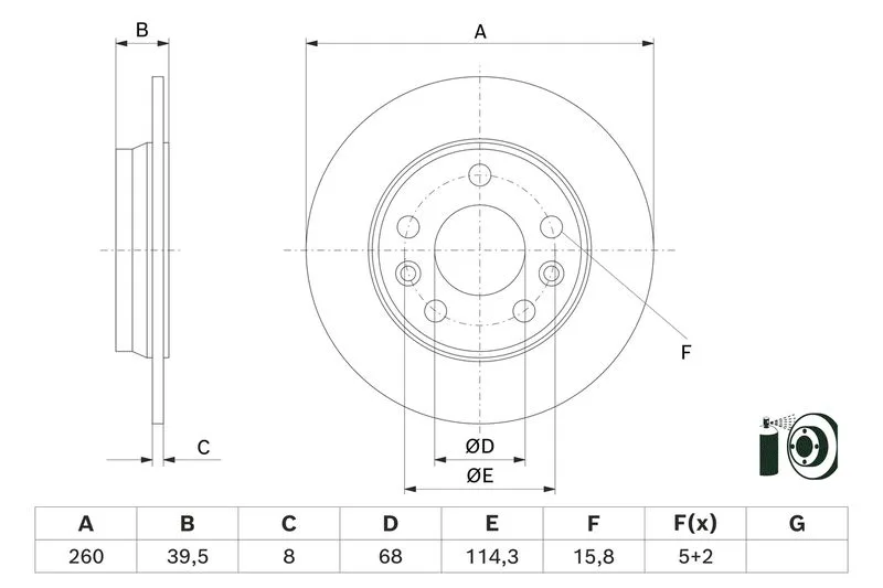 Tarcza Ham. Renault T. Zoe 19- - BOSCH (0986479H69)