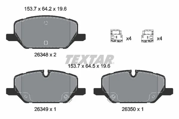 Klocki Ham. Opel P. Insignia 1,4-2,0 17- Koła 17 - TEXTAR (2634802)
