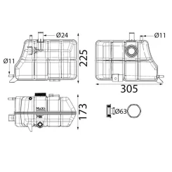 Zbiornik Wyrównawczy Ford Ranger (Tke) - MAHLE (CRT339000S)