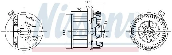 Dmuchawa Renault Twingo Ii 1,2-1,6 08-14 - NISSENS (NIS87619)
