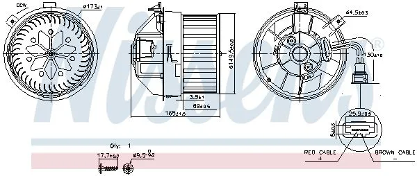 Dmuchawa Alfa Romeo Giulietta 1,4-2,0 11-16 - NISSENS (NIS87628)