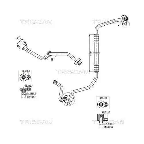 Przewód Klimatyzacji Ford Mondeo 2.0 Tdci 07-15 - TRISCAN (901016009)