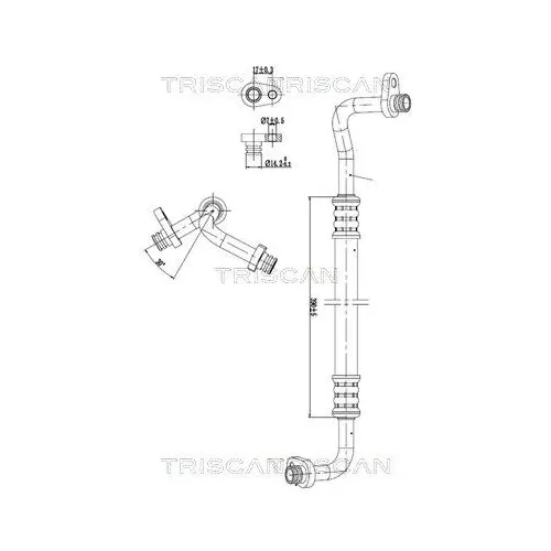 Przewód Klimatyzacji Peugeot 307 00-09 - TRISCAN (901028055)