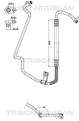 Przewód Klimatyzacji Peugeot 208 12- - TRISCAN (901028099)