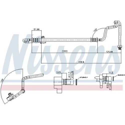 Przewód Klimatyzacji Vw- Load Up (121, 122, Bl1, Bl2) (16-), Vw- Up (121, 122, Bl1, Bl2, Bl3, 123 - NISSENS (NIS84086)