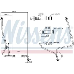 Przewód Klimatyzacji Peugeot 508 I (8D_) (10-), Peugeot 508 Sw (8E_) (11-), Peugeot 407 (6D_) (04-), - NISSENS (NIS847480)