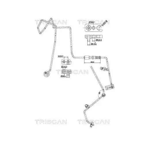 Przewód Klimatyzacji Fiat 500 07- - TRISCAN (901015003)