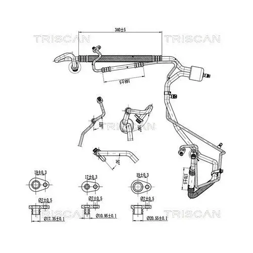 Przewód Klimatyzacji Citroen C4 Ii 2.0Hdi 09- - TRISCAN (901028050)