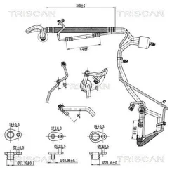Przewód Klimatyzacji Citroen C4 Ii 2.0Hdi 09- - TRISCAN (901028050)