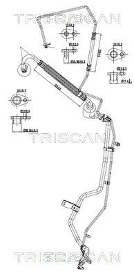 Przewód Klimatyzacji Peugeot 207 06- - TRISCAN (901028090)