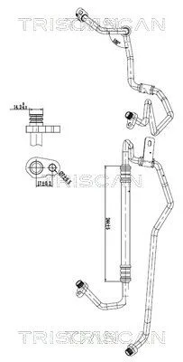 Przewód Klimatyzacji Citroen C2,C3 03-10 - TRISCAN (901028105)