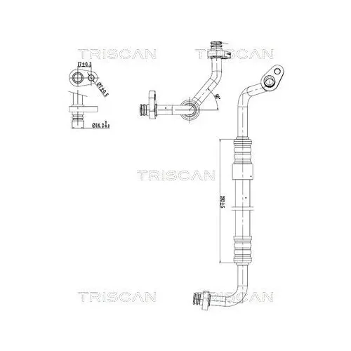 Przewód Klimatyzacji Citroen Berlingo 1.6Hdi 08- - TRISCAN (901028091)
