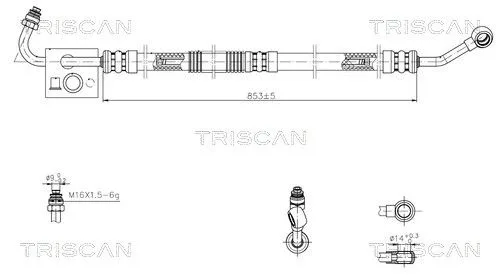 Przewód Wspomagania Bmw 5 (E39) 95-04 - TRISCAN (851611020)