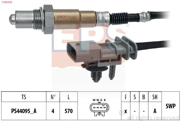 Sonda Lambda Volvo V40 T2, T3 15- - EPS (1-998-629)