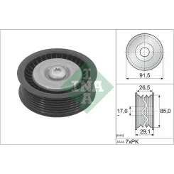 Rolka Paska Wielorowk. Db Om642 W221/Sprinter - Schaeffler INA (532118110)