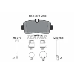 Klocki Ham. Iveco T. Daily 3,0 D 14- - TEXTAR (2947801)