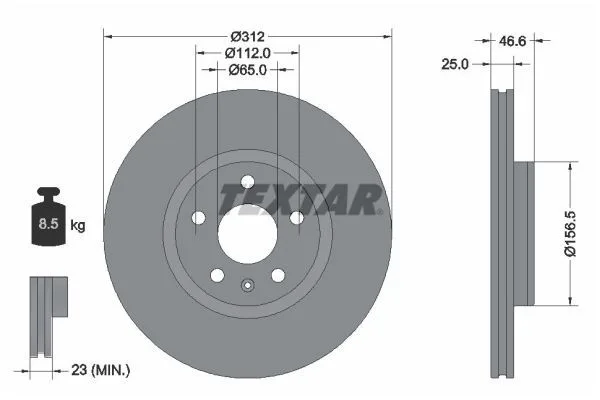 Tarcza Ham. Mg P. Hs 1,5 18- - TEXTAR (92343203)