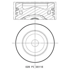 Tłok Vw Caddy 2.0Tdi 15- - MAHLE (028PI00116002)