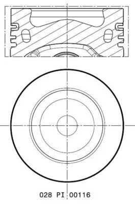 Tłok Vw Caddy 2.0Tdi 15- - MAHLE (028PI00116002)