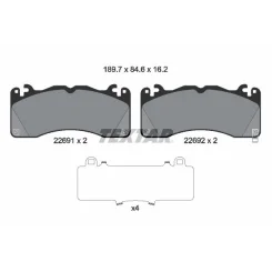 Klocki Ham. Ford P. Mustang 2,3/5,0 14- - TEXTAR (2269101)