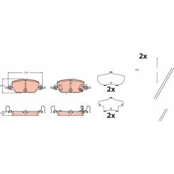 Klocki Ham. Honda T. Cr-V 1,5-2,0 17- - TRW (GDB2513)