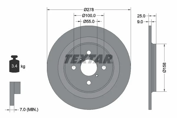Féktárcsa - TEXTAR (92161903)