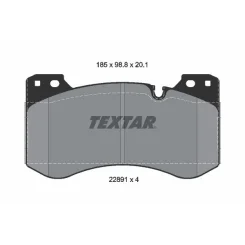 Klocki Ham. Bmw P. 2/3/4 3,0 20- - TEXTAR (2289101)