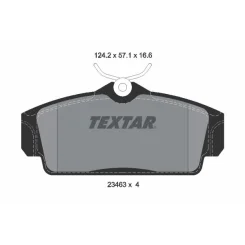 Fékbetét Készlet, Tárcsafék - TEXTAR (2346302)