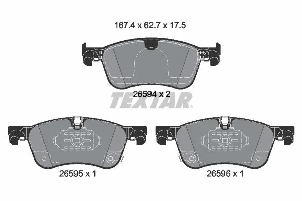 Klocki Ham. Dacia P. Bigster/Duster 1,0-1,8 23- - TEXTAR (2659401)