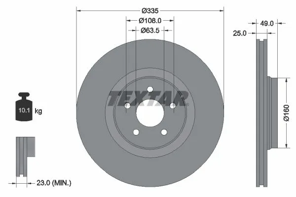 Féktárcsa - TEXTAR (92317805)