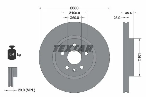 Féktárcsa - TEXTAR (92277205)