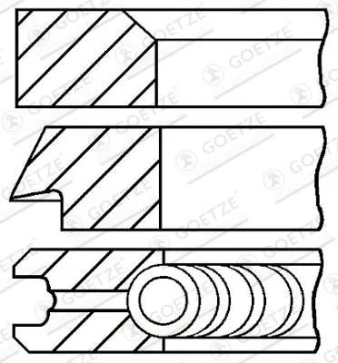PierCienie Tłokowe Renault Clio - GOETZE ENGINE (08-337700-00)