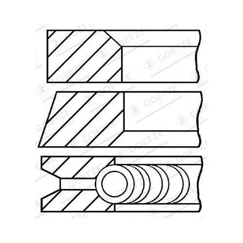 PierCienie Tłokowe Renault Clio - GOETZE ENGINE (08-336600-00)