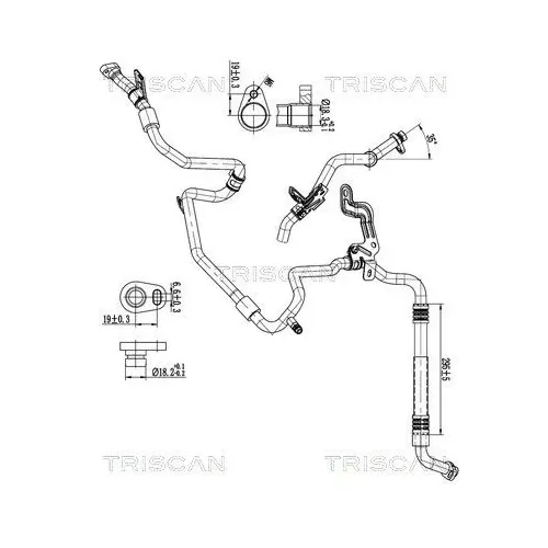 Przewód Klimatyzacji Fiat, Opel, Renault - TRISCAN (901010040)