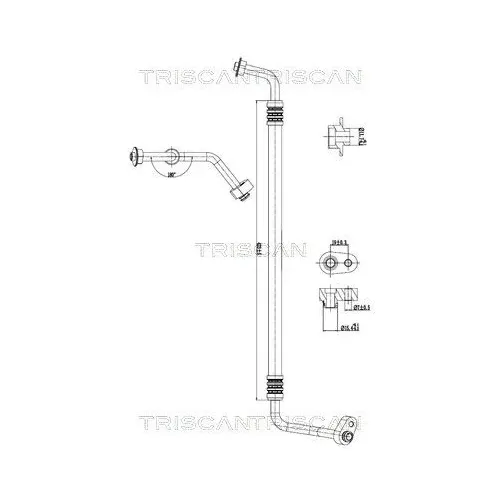 Przewód Klimatyzacji Citroën, Peugeot, Fiat - TRISCAN (901010049)