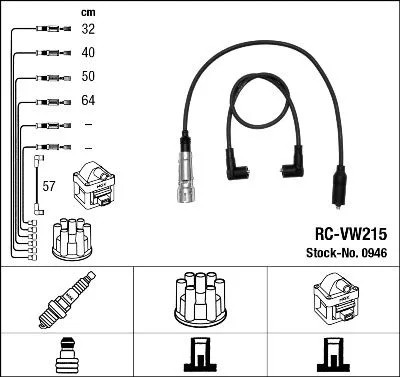 Gyújtókábel Készlet - NGK (RC-VW215)