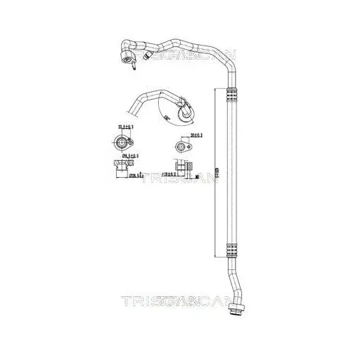 Przewód Klimatyzacji Audi, Vw, Seat, Skoda - TRISCAN (901029097)
