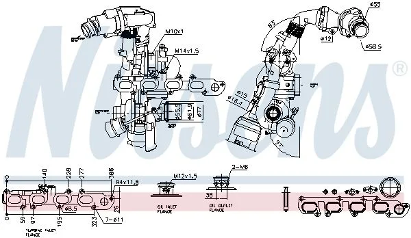 Turbo Vw 2,0Tdi T5/T6 - NISSENS (NIS93516)