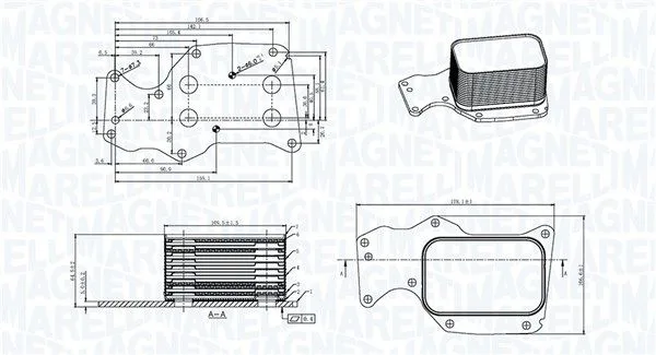 Chłodnica Oleju Bmw 1 1.5/2.0 15- - MAGNETI MARELLI (RO0044)
