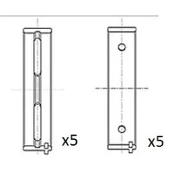 Panewki Gł. Fiat 1.4/1.8/1.9Td Std Kpl. - FAI AutoParts (BM1050-STD)